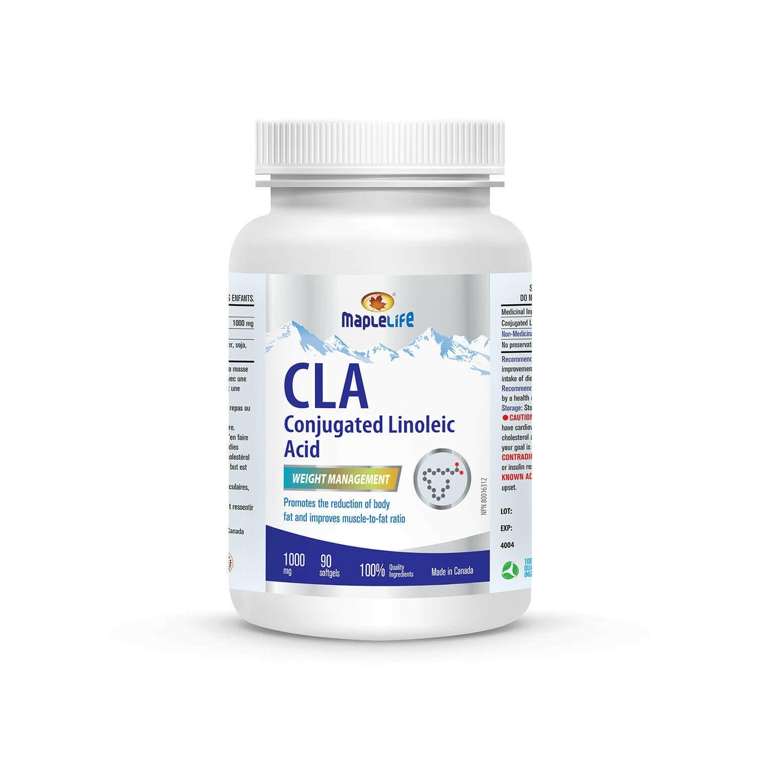 Maplelife Conjugated Linoleic Acid (CLA) 1000mg (90 Softgels)