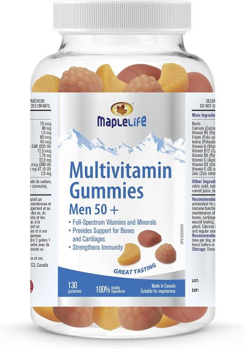 Maplelife Multivitamin Gummies Men 50+ (130 Gummies)