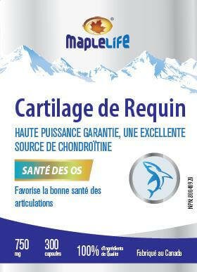 Maplelife Shark Cartilage 750mg (300 Capsules)