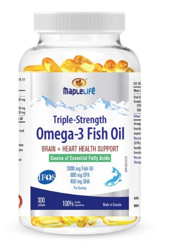 Maplelife Triple - Strength Omega - 3 Fish Oil (300 Softgels)