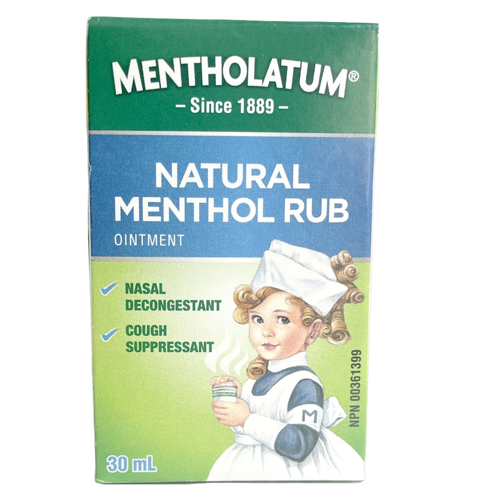 Mentholatum Jar Natural Menthol Rub Ointment - Vapourizing Rub (30ml)