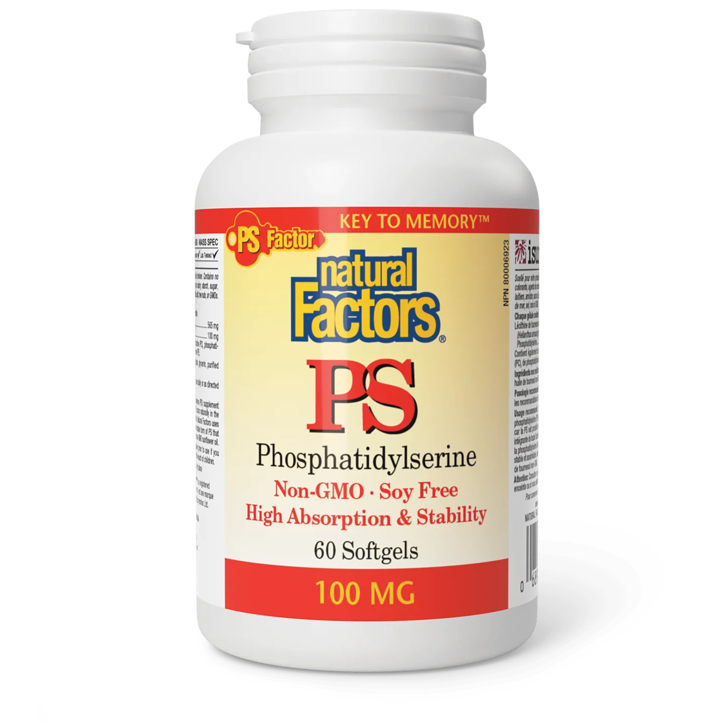 Natural Factors PS Phosphatidylserine 100 mg (60 softgels)