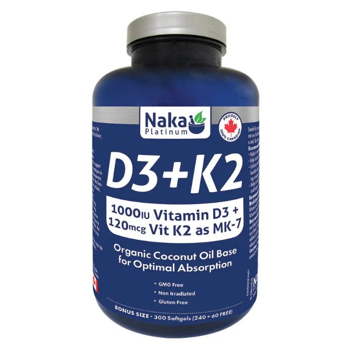 Naka D3+K2 (300 softgels)