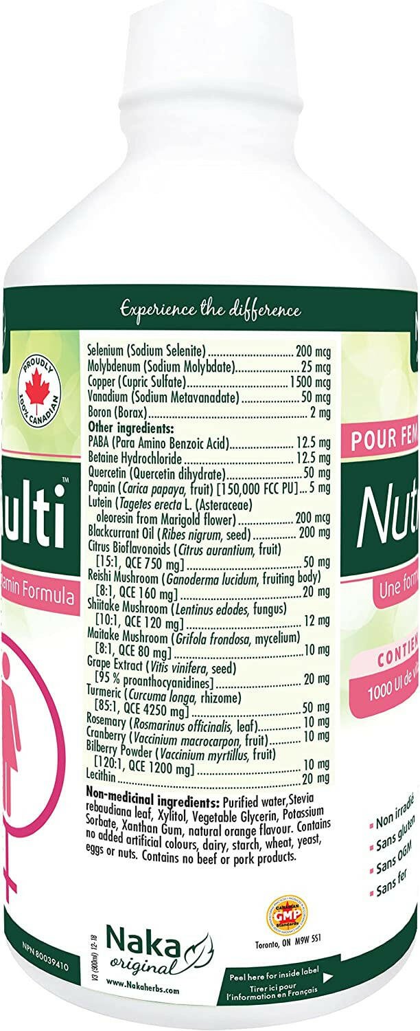 Naka Nutri Multi For Women (900mL) - complete multivitamin formula