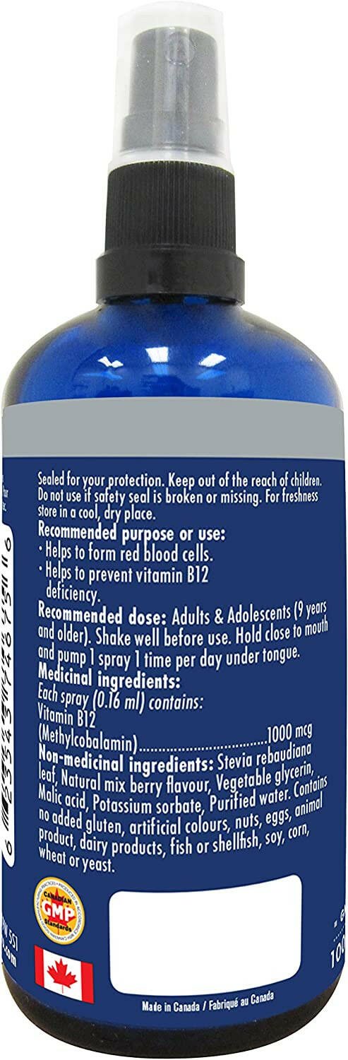 Naka Platinum B12 1000mcg Sublingual spray (100mL)