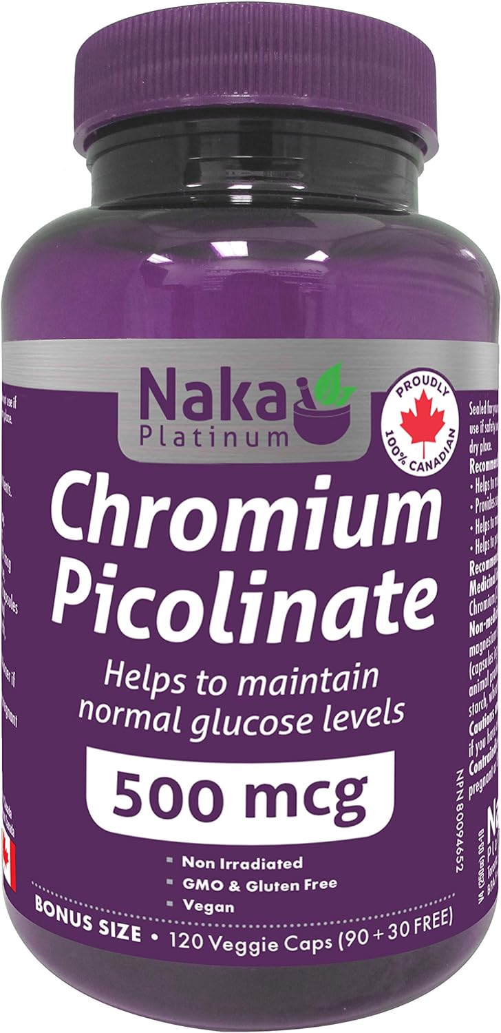 Naka Platinum Chromium Picolinate 500 mcg(120 vcaps)