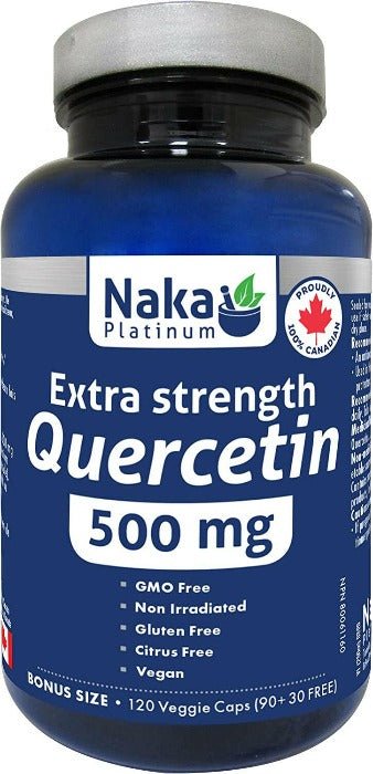 Naka Platinum Extra Strength Quercetin 500 mg bonus size (120 caps)
