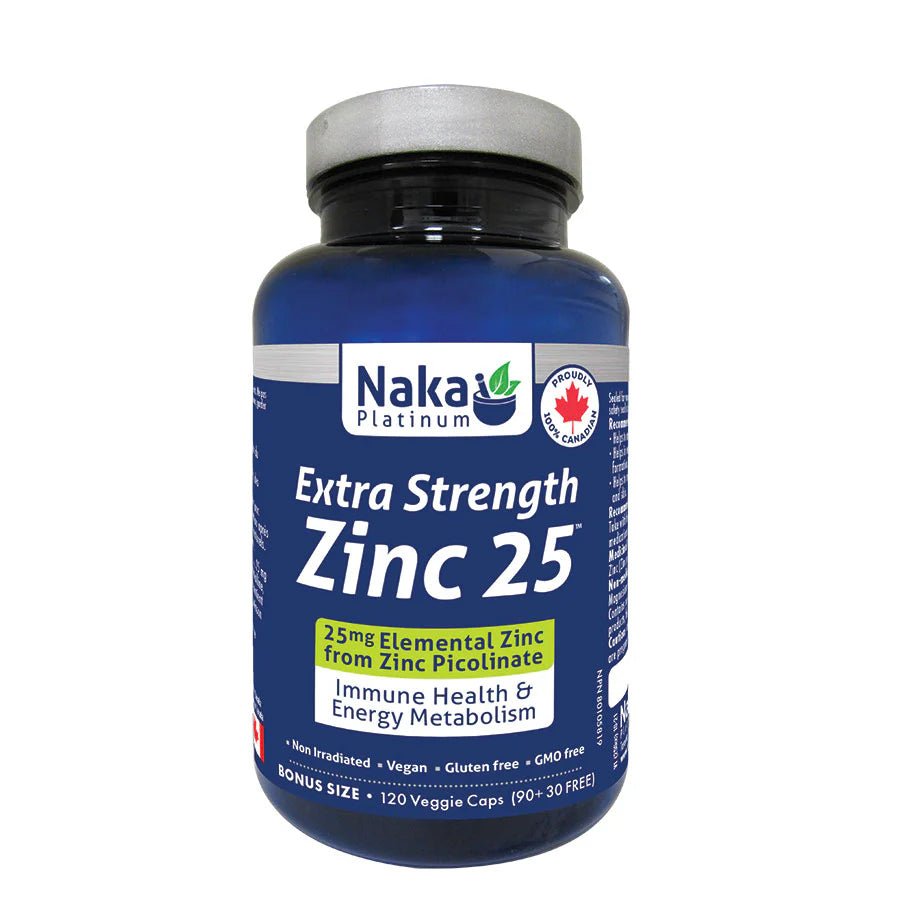 Naka Platinum extra strength Zinc 25 Picolinate (120 caps)