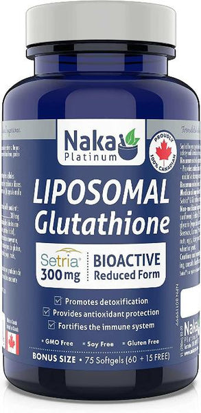 cytomatrix liposomal glutathione Naka Platinum Liposomal Glutathione 300mg (75 Softgels)