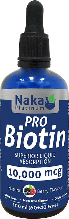 Naka Platinum Pro Biotin 10,000 mcg - Berry flavor (100ml)