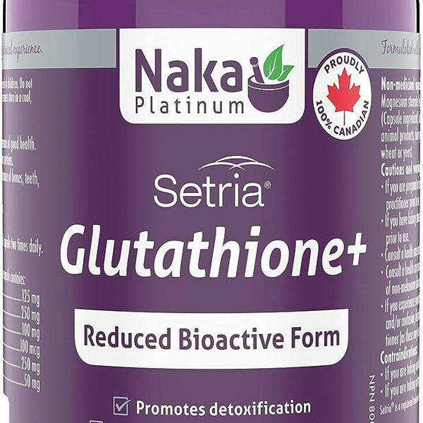 Naka Platinum Setria glutathione+ reduced Bioactive Form (75 Vcaps) Naka Platinum Setria glutathione+ reduced Bioactive Form (75 Vcaps)