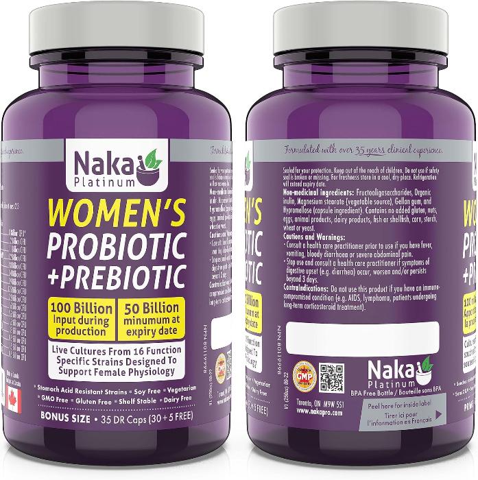 Naka Platinum Women's Probiotic + Prebiotic (35 vcaps)