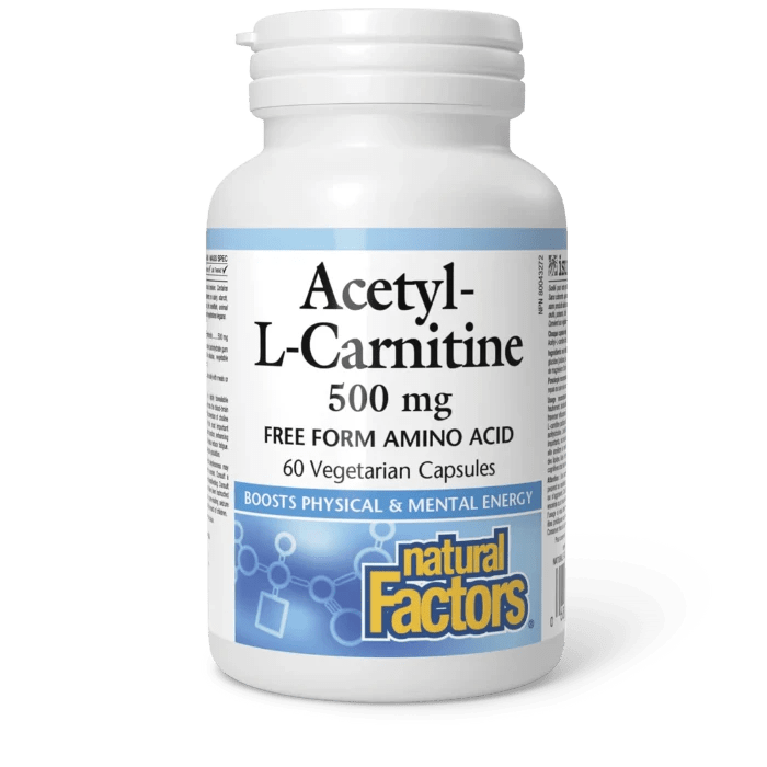 Natural Factors Acetyl - L - Carnitine 500 mg (60 vcaps)