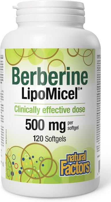 Natural Factors Berberine LipoMicel 500mg (120 softgels)