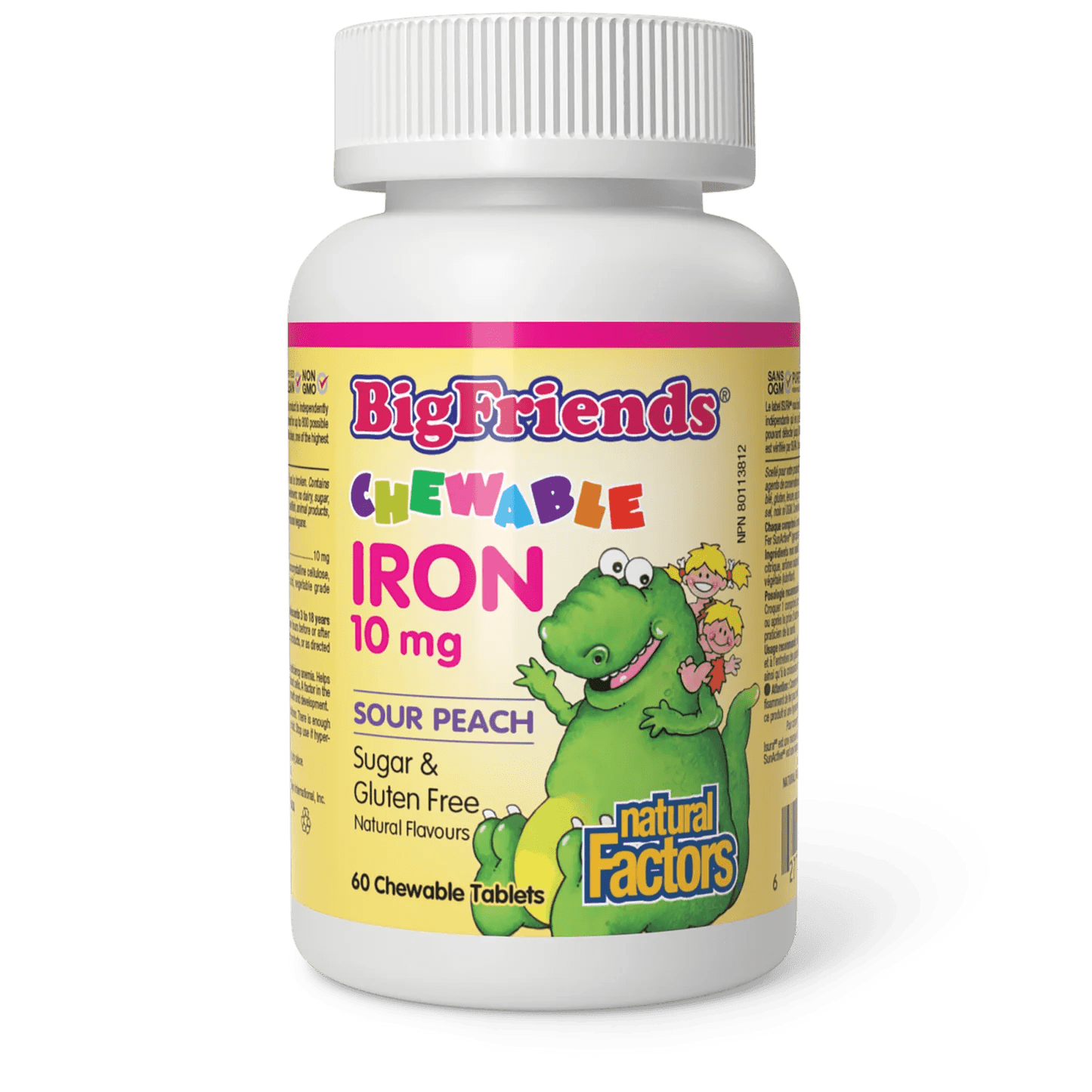 Natural Factors Big Friends Chewable Iron 10 mg (60 chewables)