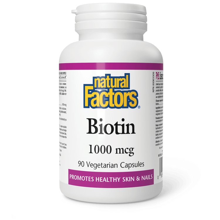 Natural Factors Biotin 1,000mcg (90 Vegetarian Capsules)