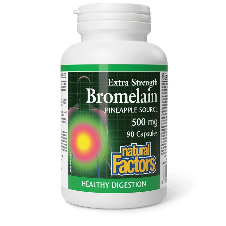 Natural Factors Bromelain Extra Strength 500 mg (90 Capsules)