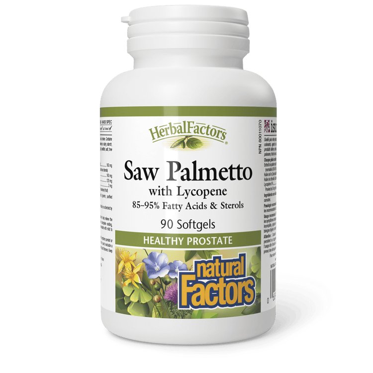 Natural Factors HerbalFactors Saw Palmetto with Lycopene (90 Softgels)