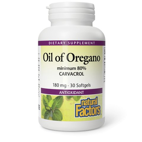 Natural Factors Oil of Oregano 180mg (30 Softgels)