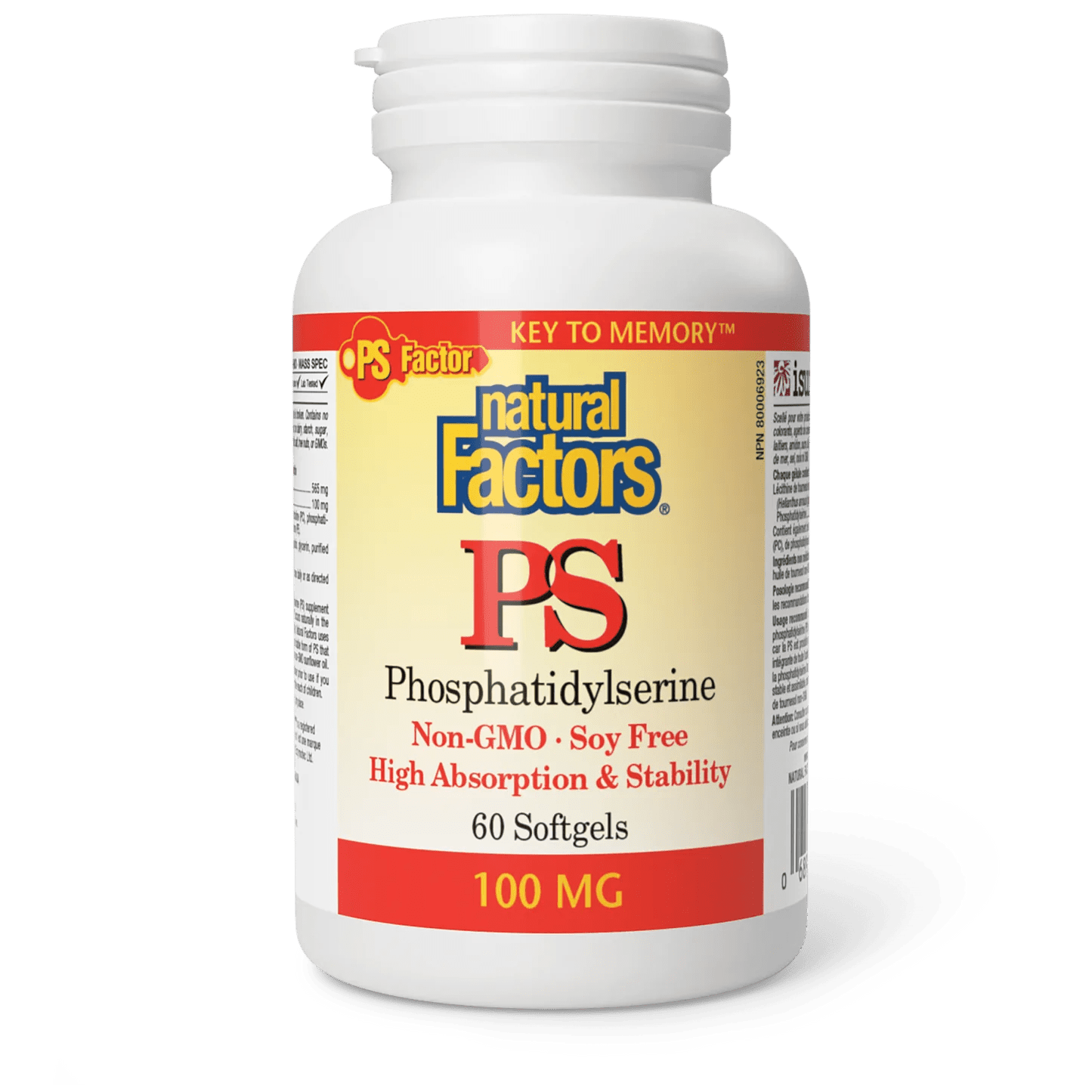 Natural Factors PS Phosphatidylserine 100 mg (30 | 60 softgels)