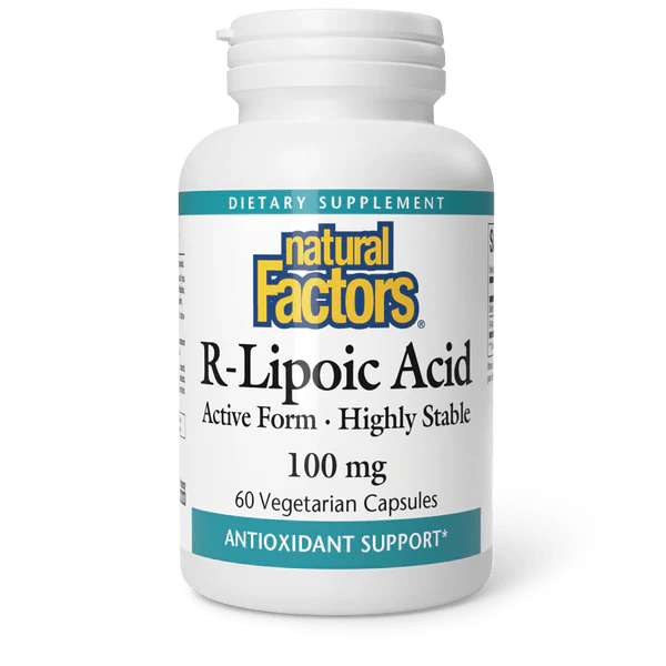 Natural Factors R - Lipoic Acid 100 mg Vegetarian Capsules