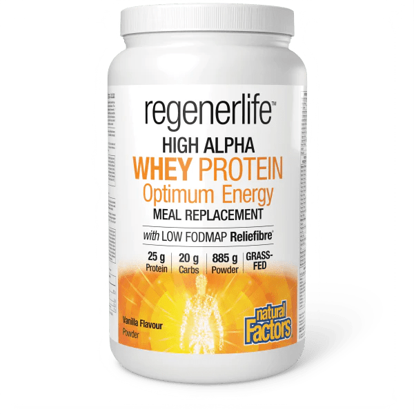 Natural Factors RegenerLife High Alpha Whey Protein Vanilla Flavour (885g)
