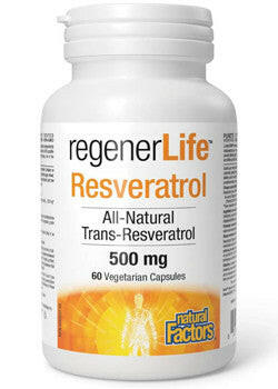 Natural Factors RegenerLife Resveratrol 500mg (60 VCaps)