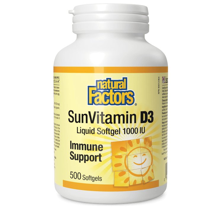 Natural Factors SunVitamin D3 1000IU (180 Softgels)