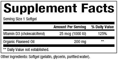 Natural Factors SunVitamin D3 1000IU (180 Softgels)