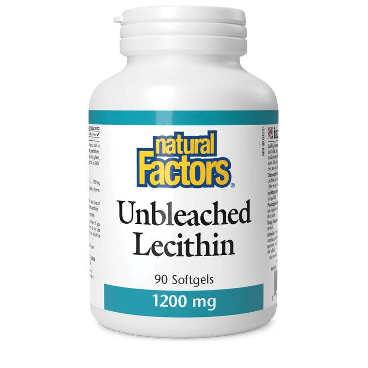 Natural Factors Unbleached Lecithin 1200 mg (90 Softgels)