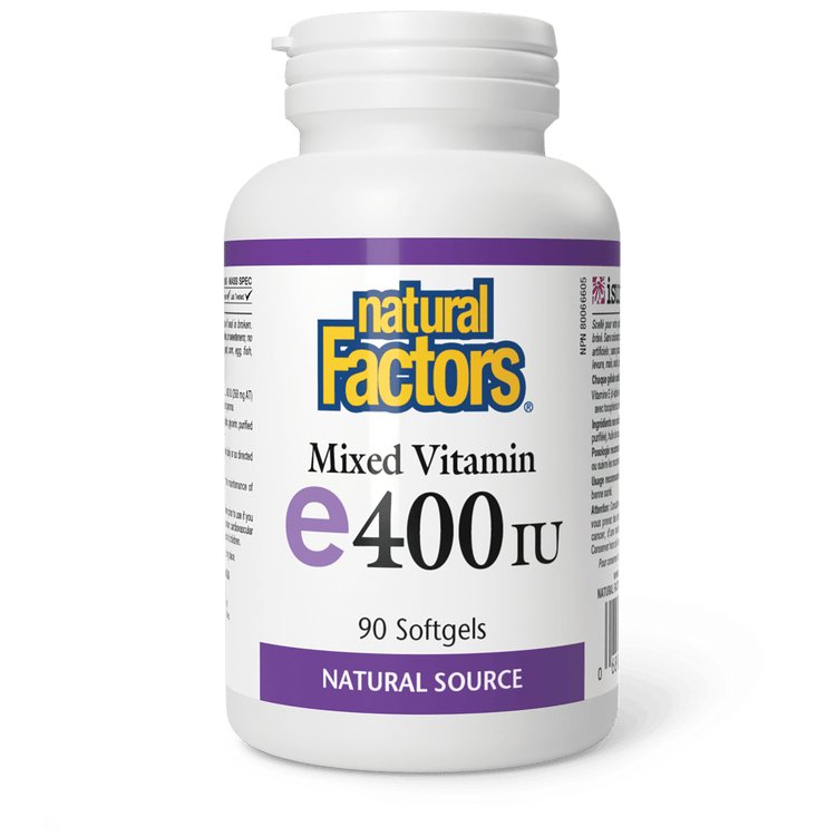 Natural Factors Vitamin E 400IU (90 Softgels)