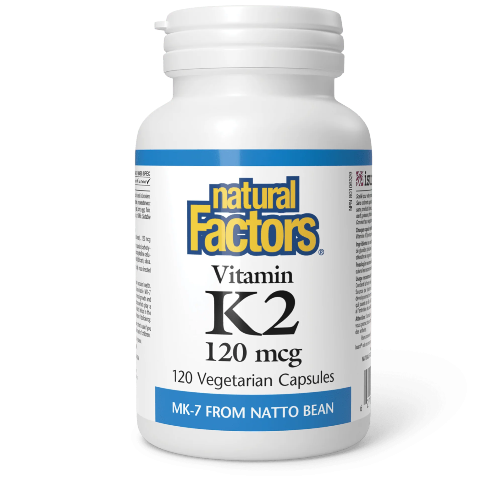 Natural Factors Vitamin K2 120mcg (60 | 120 Vcaps)