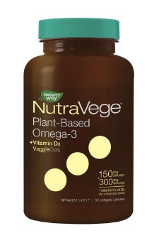 Nature's Way NutraVege+D Omega - 3 Plant - based (30 liquid softgels)