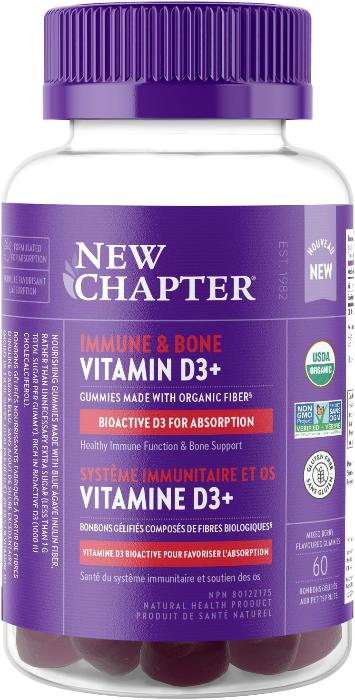 New Chapter Organic Vitamin D3+ Gummies (60 gummies)