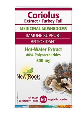 New Roots Coriolus (Turkey Tail) 500 mg (60 Caps)