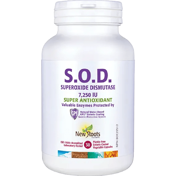 New Roots S.O.D. Superoxide Dismutase (30 Veggie Caps)
