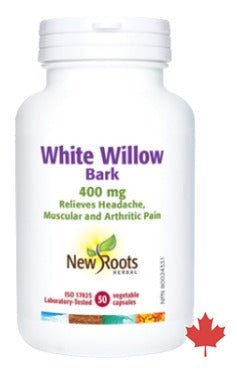 New Roots White Willow Bark 400mg (50 vcaps)