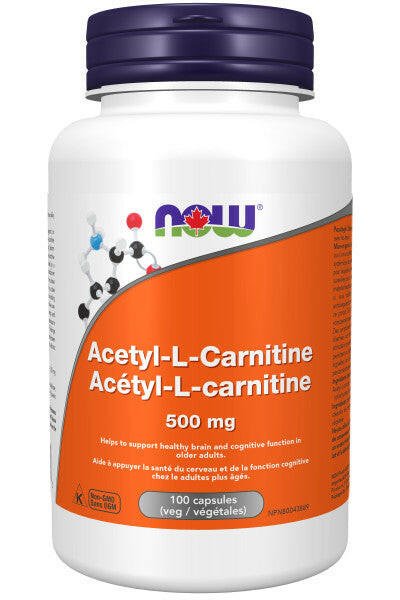 NOW Acetyl L - Carnitine 500mg (100Vcap)