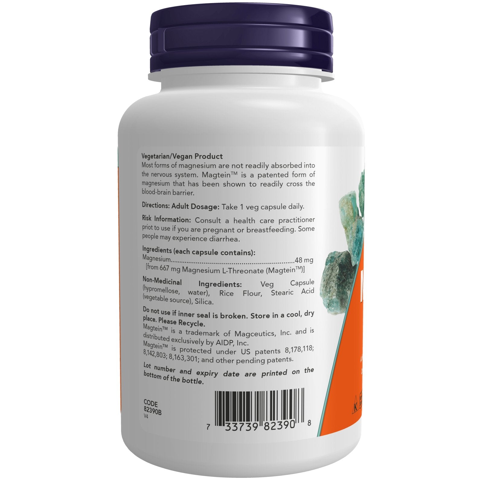 Now Magtein™ Magnesium L - Threonate (90Veg Caps)