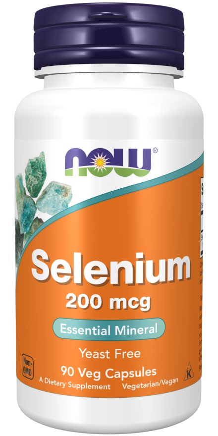 NOW Selenium 200 mcg (90 | 180 Vcaps)