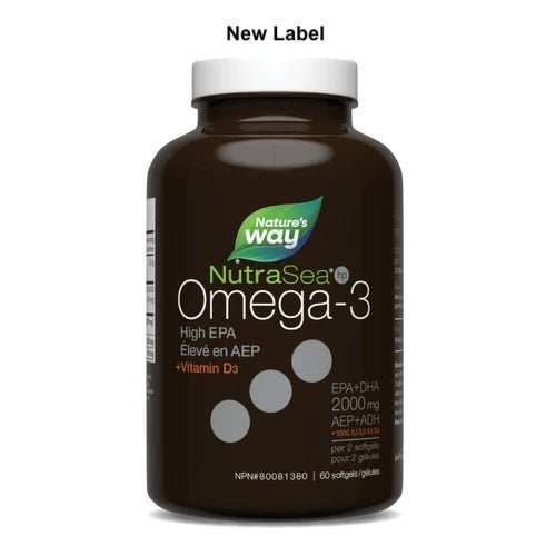 NutraSea HP + D Omega - 3 Liquid Gels - Fresh Mint (60 softgels)