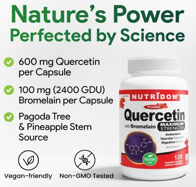 Nutridom Quercetin 600mg + Bromelain (120 vcap)