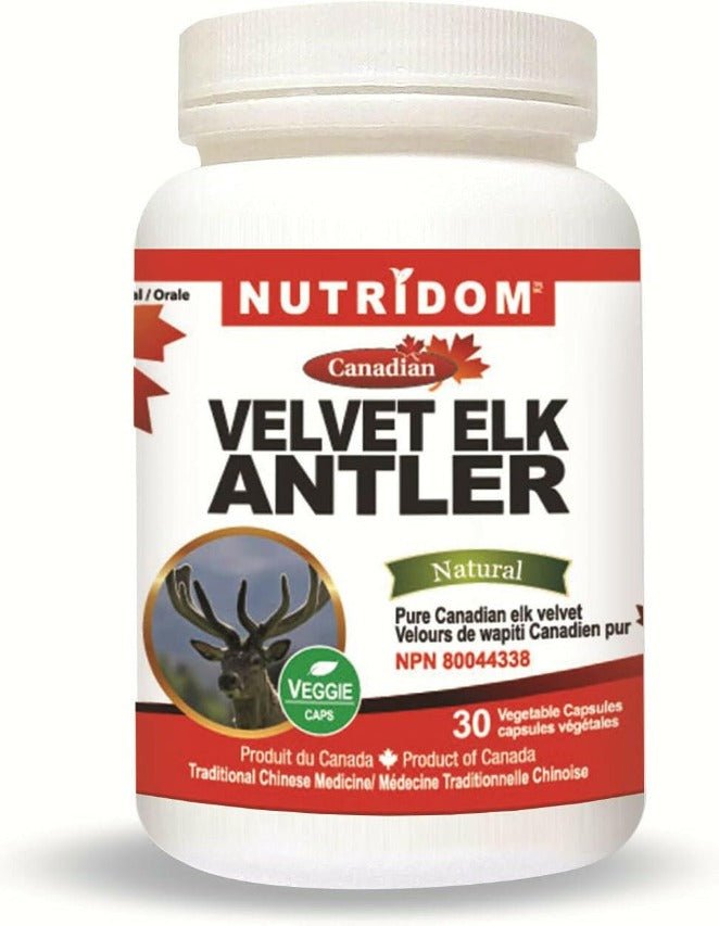 Nutridom Velvet Elk Antler 500mg (30 Vcaps)