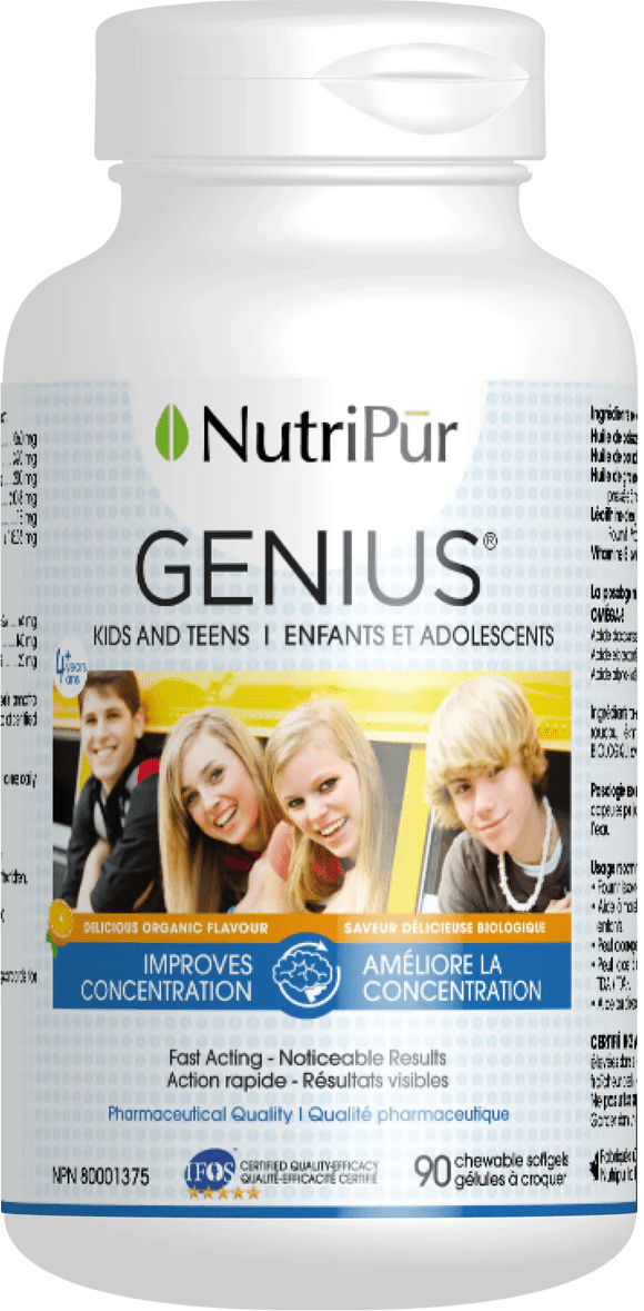 Nutripur GENIUS Kids & Teens – 90 Chewable Softgels