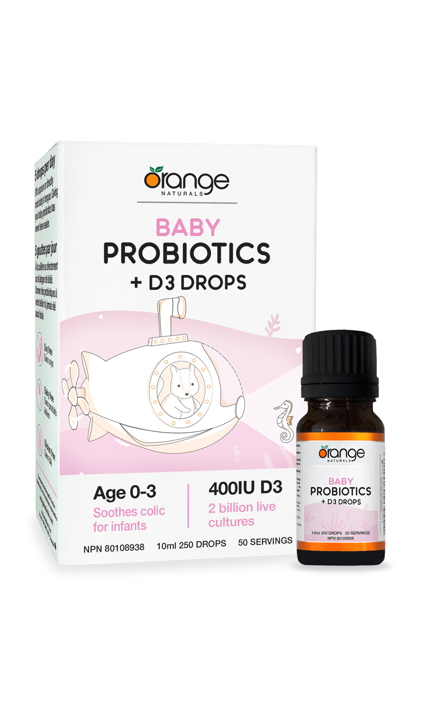 Orange Naturals Baby Probiotics + D3 Drops (10ml)