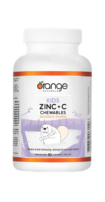 Orange Naturals Kids Zinc + C Chewables (90 tablets)