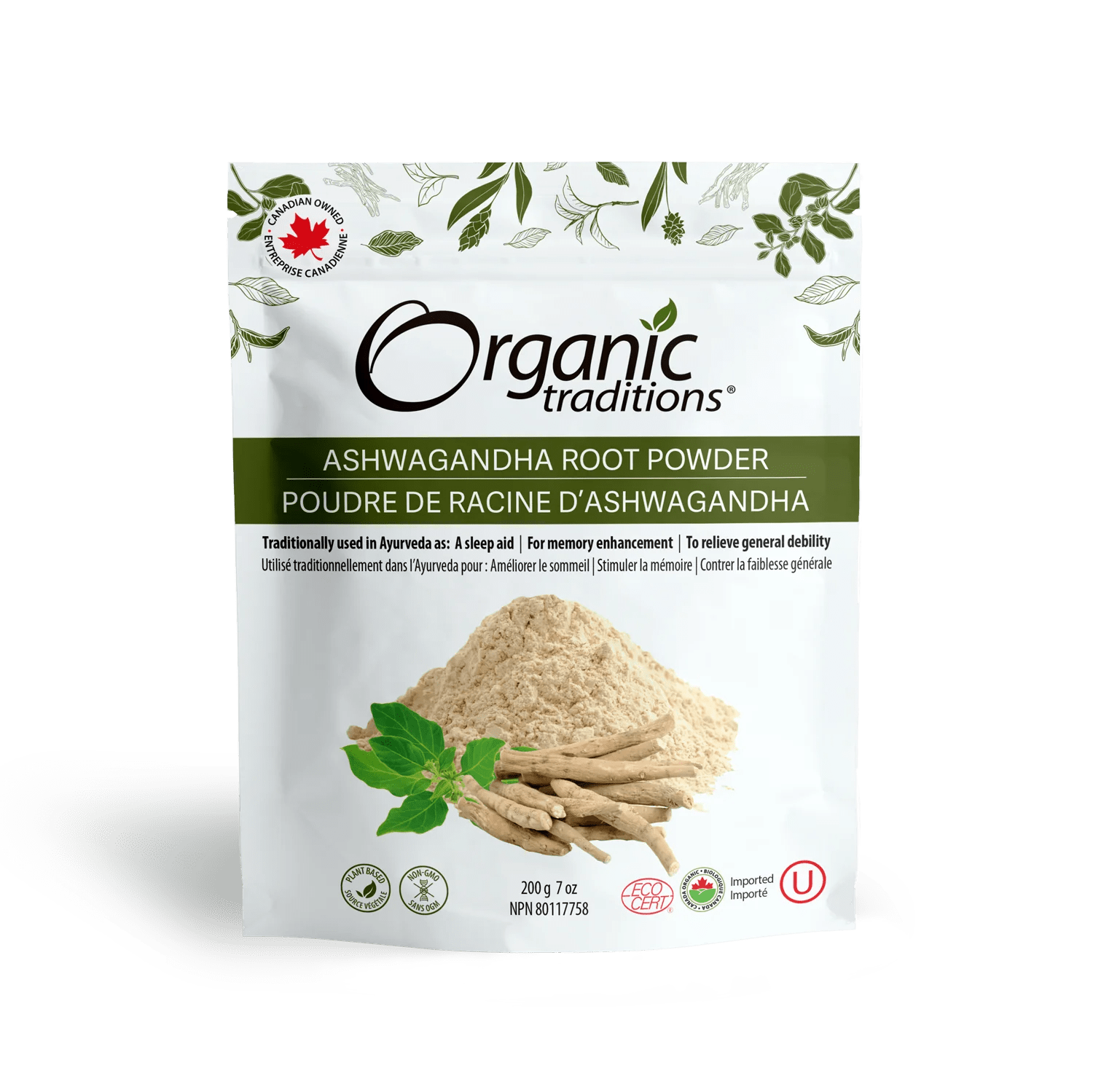 Organic Traditions Ashwagandha Root Powder (200 g)