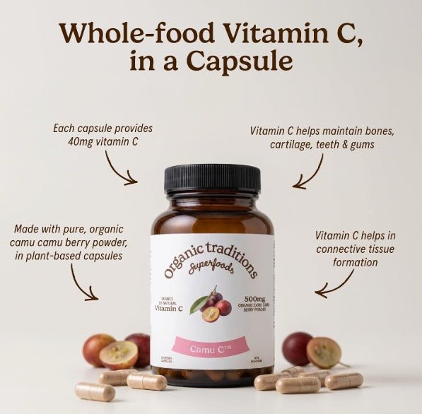 Organic Traditions Camu C Berry Powder (90 Vcaps)