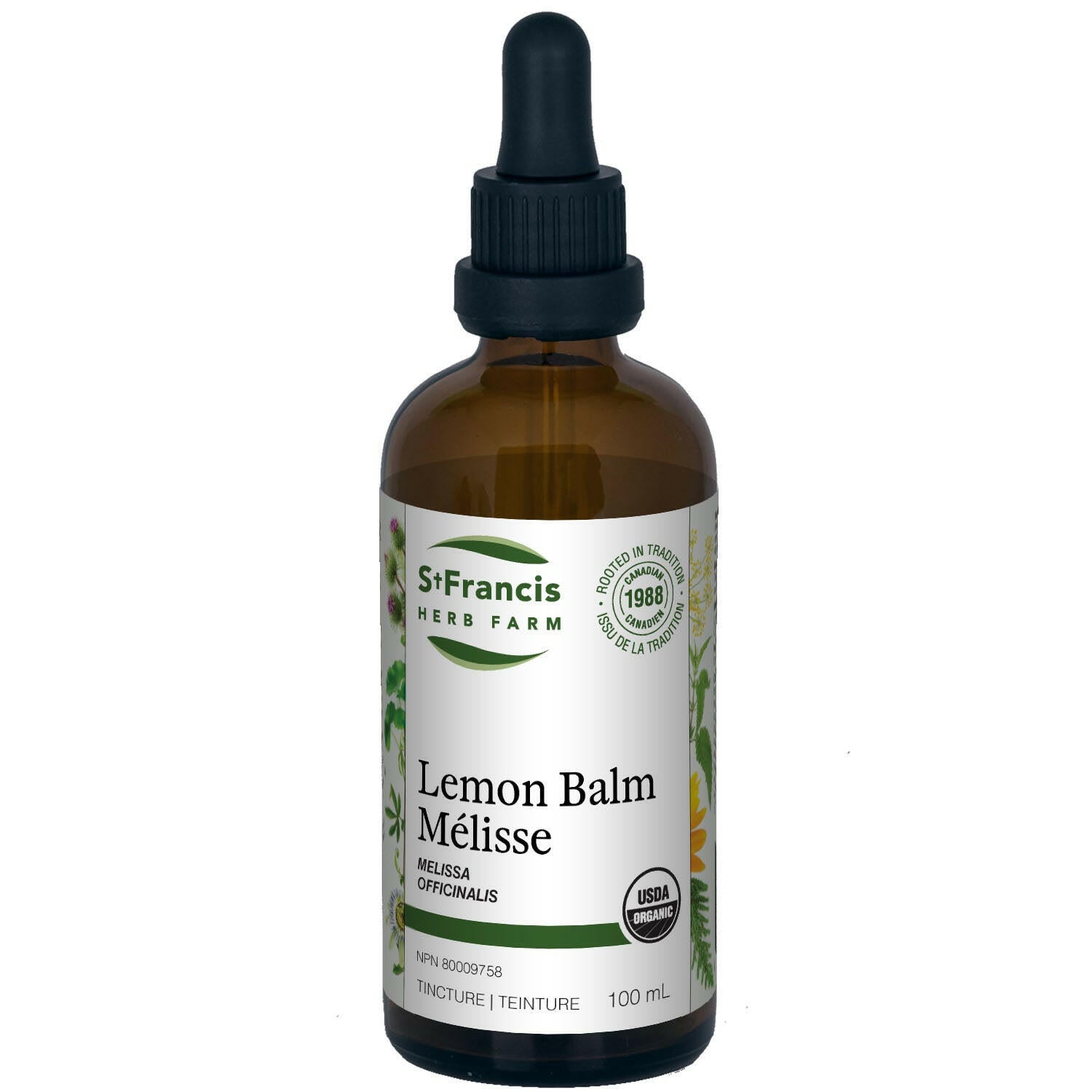 St Francis Lemon Balm Tincture (50mL/100mL/250mL)