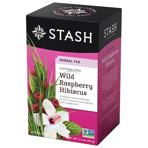 Stash Wild Raspberry Hibiscus Herbal Tea (20 tea bags) - Caffeine Free